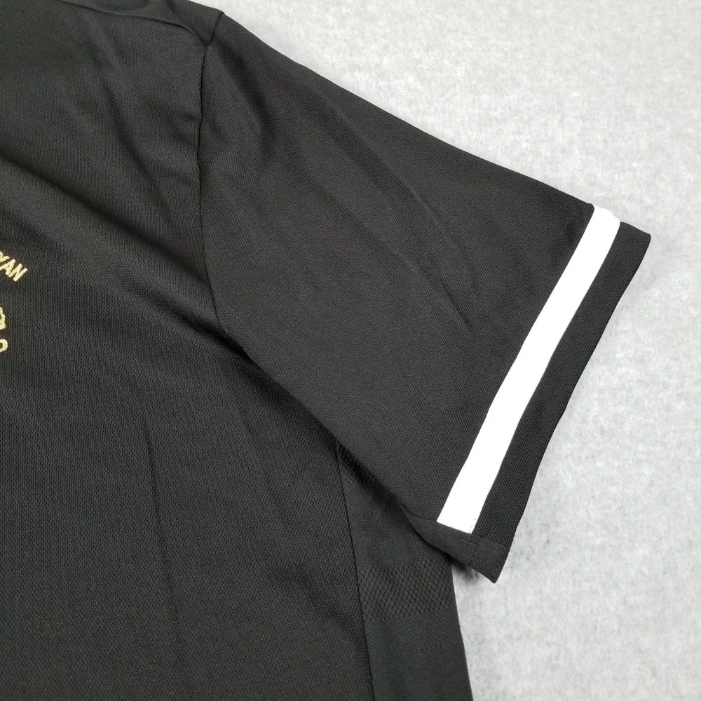 Adidas Polo Shirt Mens 2XL Black Nebraska Wesleyan Track & Field Climacool Sport